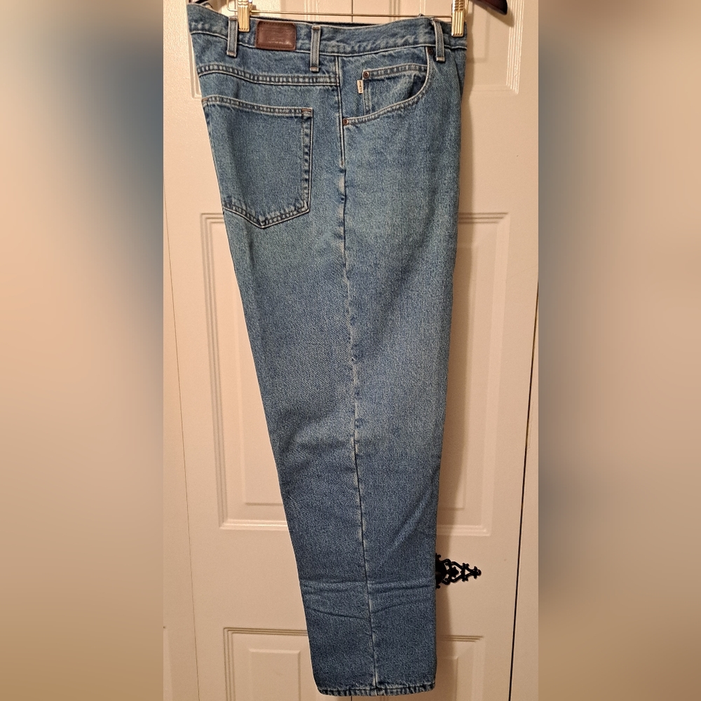 L.L. BEAN Fleece Lined Jeans Blue Relaxed Fit Size W38 L32